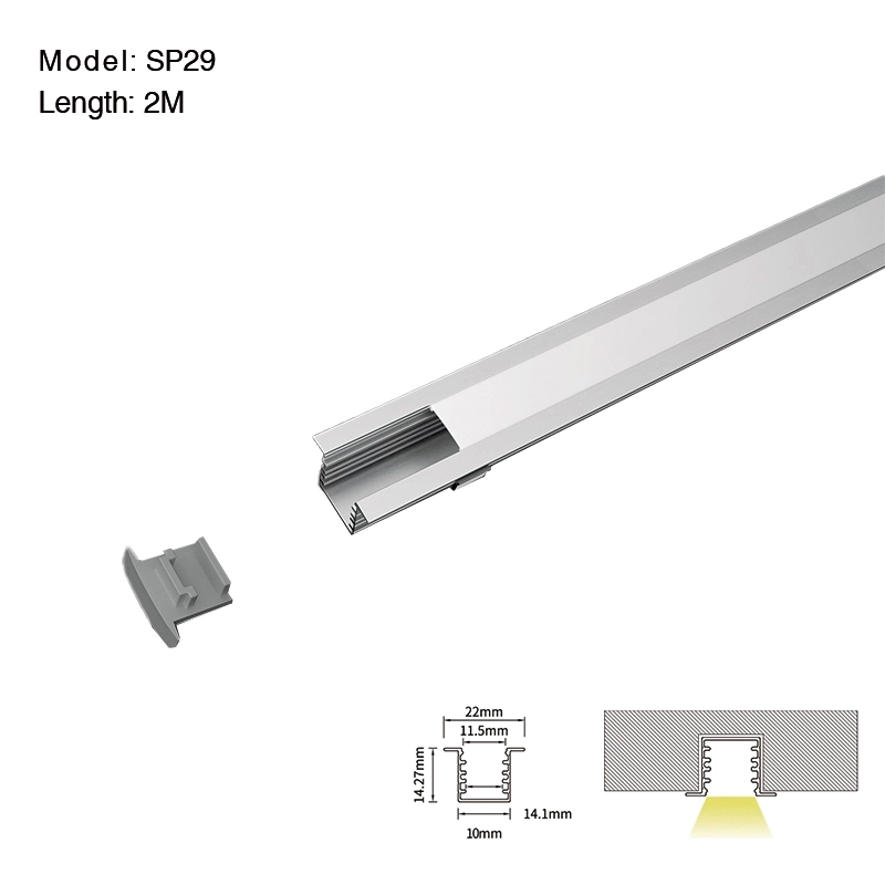 Kosoom Profil 2metri compresso tappi/CN-SL08 L2000*22*14,27mm -SP29-Indirekte Beleuchtung--01