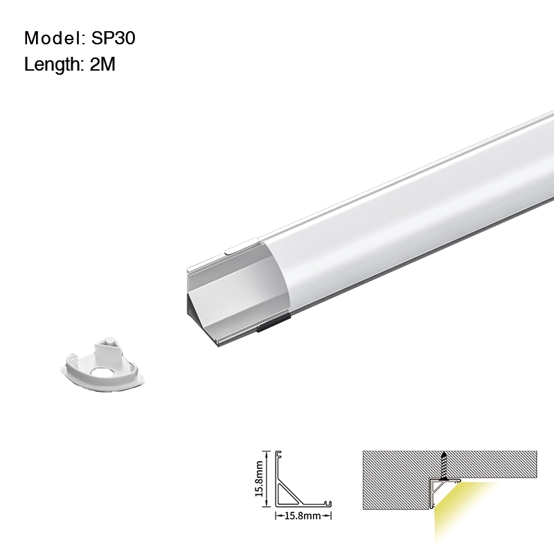 LED Profil 2 Meter komprimierte Deckel und Kappen/CON-SL09 L2000*15,8*15,8 mm -SP30-Indirekte Beleuchtung--01