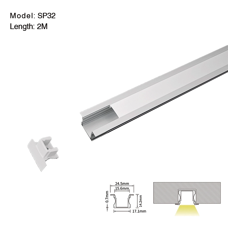 LED Profil 2 Meter komprimierte Deckel und Kappen/CN-SL11 L2000*24,5*14,2 mm -SP32-LED Profil Wand--01