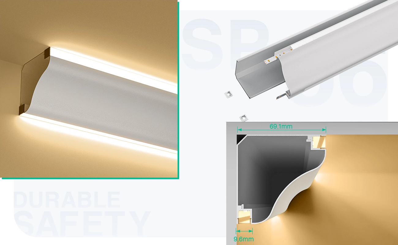 SP56 LED Strip Profil 2 Meter L2000*69,1*69,1 mm-Treppenbeleuchtung--05