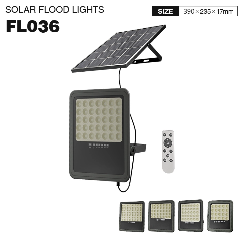 FL036 200W 6500K 1100LM 90° Ra80 IP65 Flutlicht Solar-Terrassenbeleuchtung--01