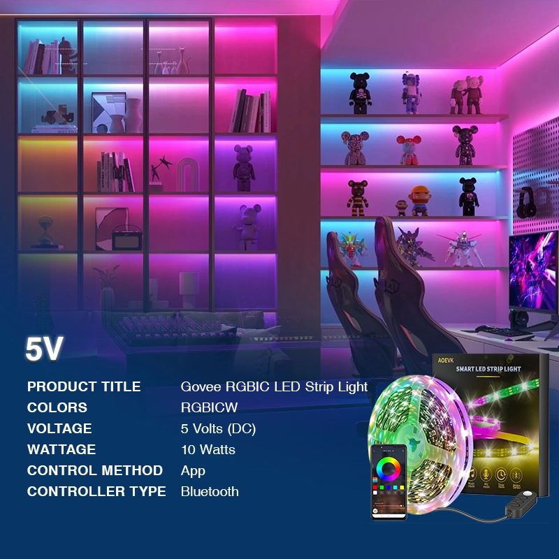 5V 10W - Intelligentes RGBIC LED-Streifenlicht-Uncategorized--02