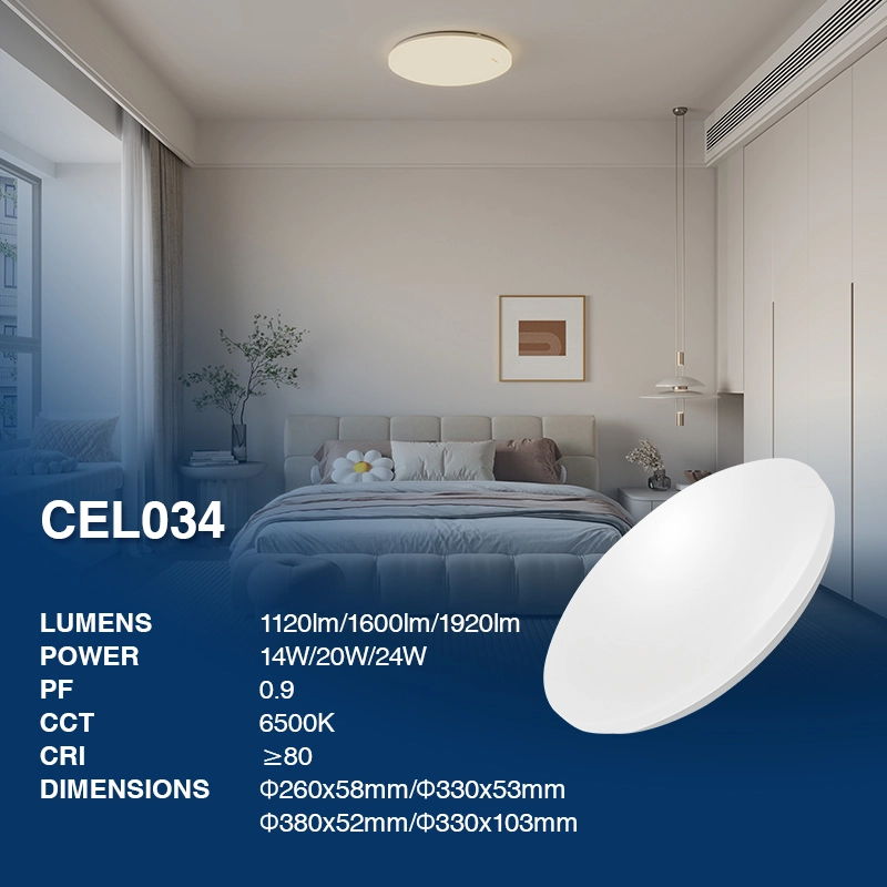 CEL034 24W 4000K 1920LM Ra80 Weiß LED Deckenleuchte Rund-Deckenlampe Wohnzimmer--02