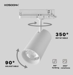 Anpassbare Innen-Stromschienenbeleuchtung 15W 1250LM Einstellbarer Abstrahlwinkel 15°/24°/36° NCH06215-4-Kosoom-Schienensystem Lampen